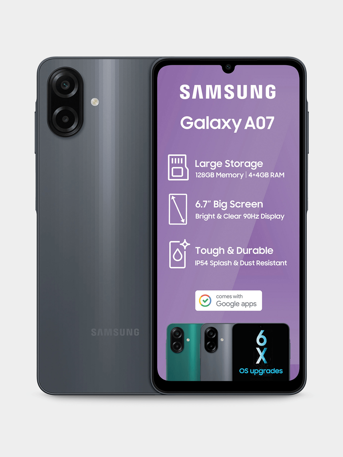 Samsung Galaxy A07s smartphone product photo