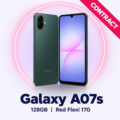 Samsung Galaxy A07s on contract in South Africa, R209 per month