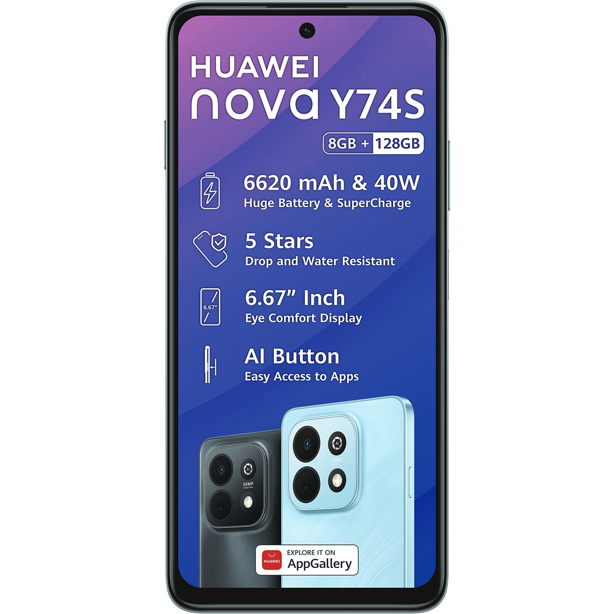 Huawei Nova Y74S prepaid smartphone product photo