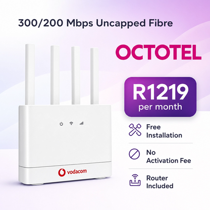 300/200Mbps Uncapped Fibre (Octotel)