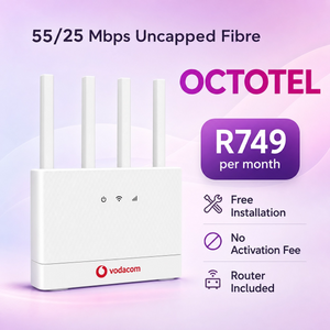 55/25 Mbps Uncapped Fibre (Octotel)