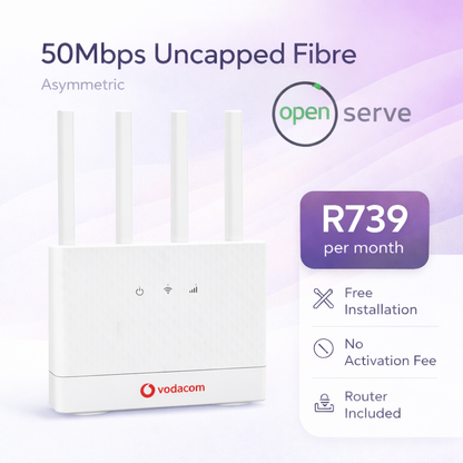 50Mbps Uncapped Fibre (Openserve) - VShopper
